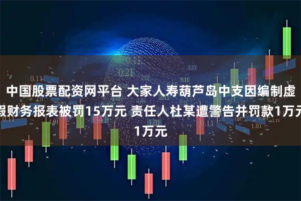 中国股票配资网平台 大家人寿葫芦岛中支因编制虚假财务报表被罚15万元 责任人杜某遭警告并罚款1万元